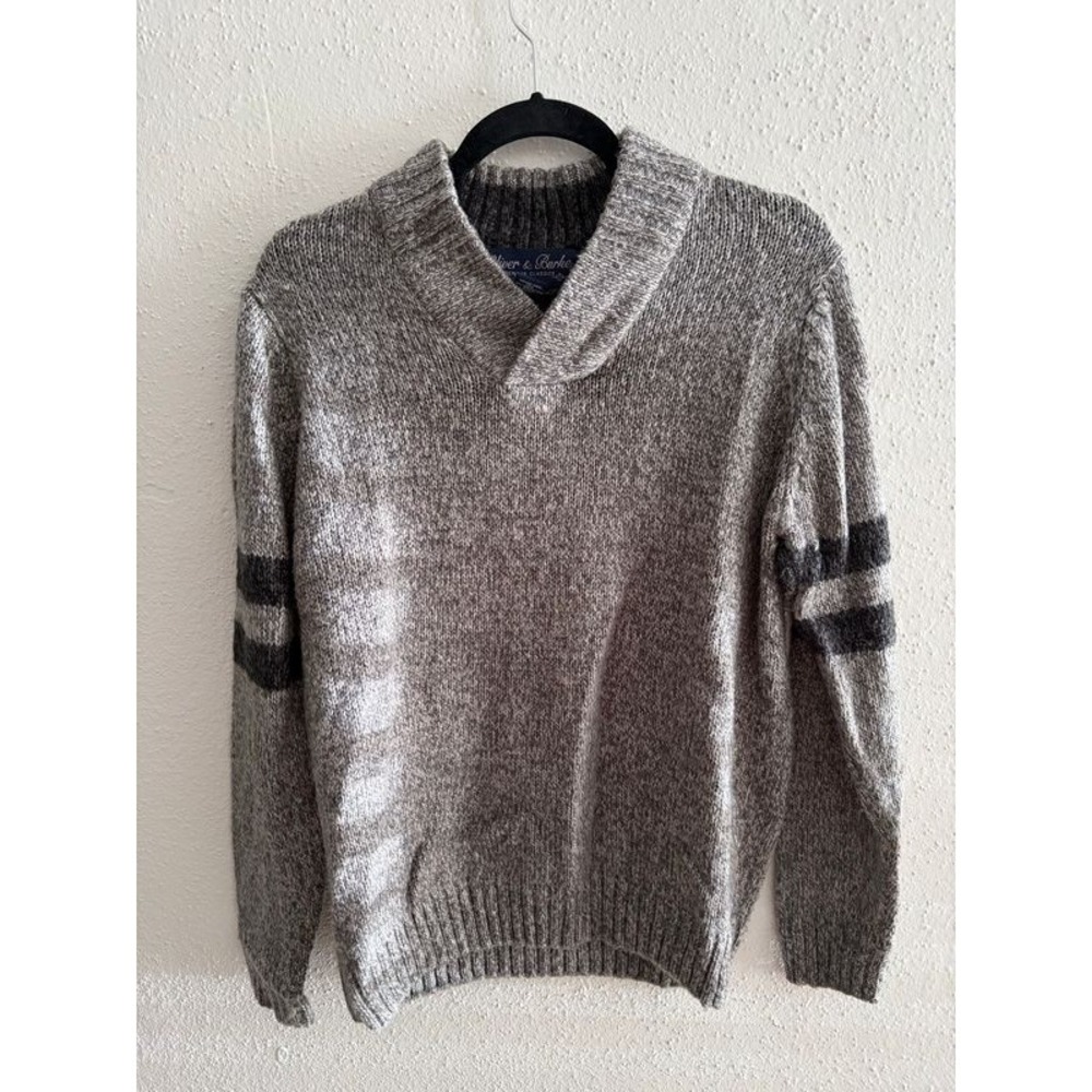 Men's Oliver & Burke American Classics Sweater Marled Stripe Gray Small